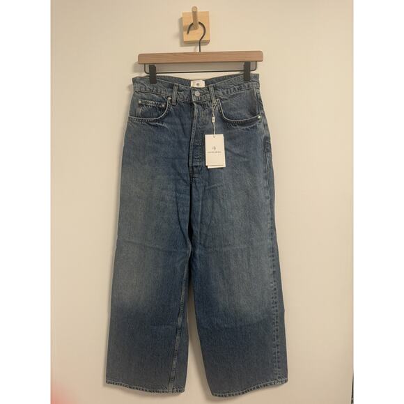 Anine Bing Womens Rick Wide Leg Jeans Deep Alto Blue Size 28 NWT MSRP: $250 - Picture 4 of 8
